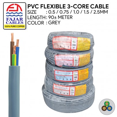 4MM X 4C X 90M FLEXIBLE CABLE [FAJAR]
